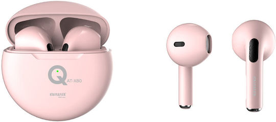 Aiwa AT-X80Q In-ear Bluetooth Handsfree Earphones with Charging Case Pink Ansicht 3