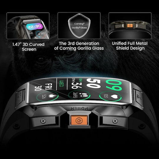 Kospet Tank X1 Titanium Smartwatch (Black) view 6