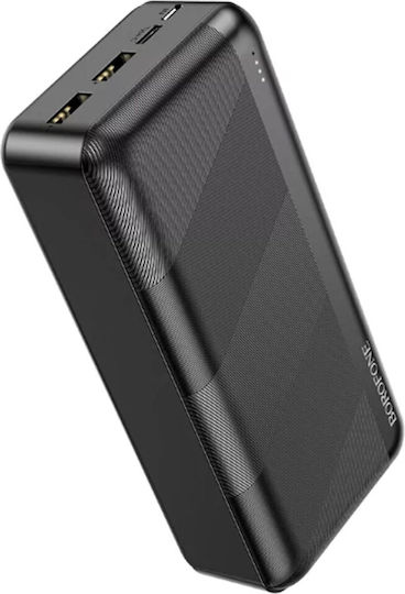 Borofone BJ27B Power Bank 30000mAh with 2 USB-A Ports and USB-C Port Black view 2