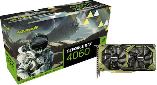 Manli GeForce RTX 4060 8GB GDDR6 Graphics Card view 1