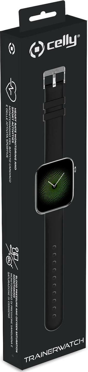 Celly Trainer Square Smartwatch (Black) view 6