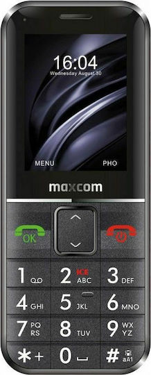 MaxCom MM735 Single SIM Mobile with Large Buttons Black view 2