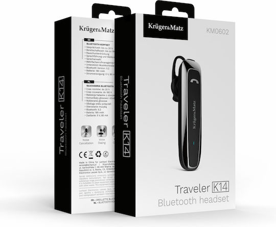 Kruger & Matz Traveler K14 In-ear Bluetooth Handsfree Earphones Black view 7