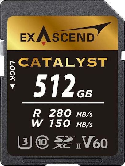 ExAscend SDXC 512GB Class 10 U3 V60 UHS-II