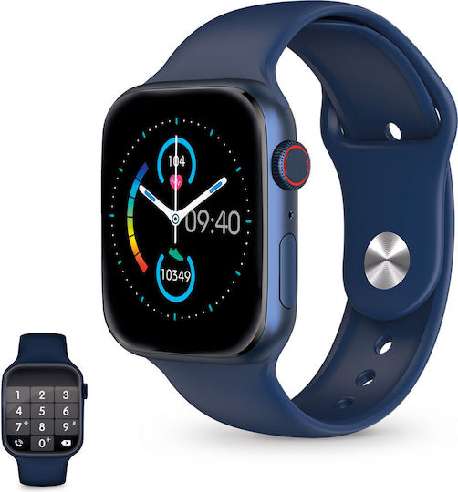Ksix Urban 4 Aluminium Smartwatch with Heart Rate Monitor (Blue) view 1