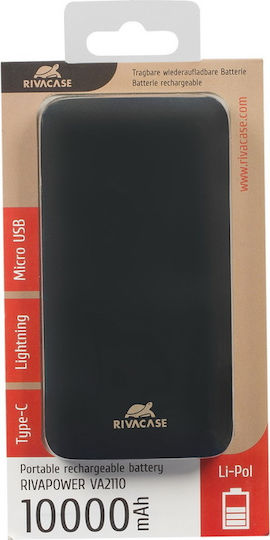 Rivacase Rivapower VA2110 10000mAh with 2 USB-A Ports Black view 6