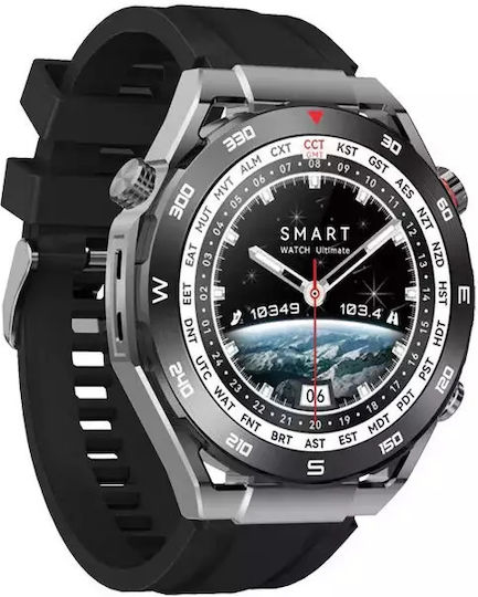 Men's Smart Watch Nubi Km25 Hd Display 360x360 Resolution Bluetooth Talk Pulse Calories Blood Pressure Remote Camera Black vista 4