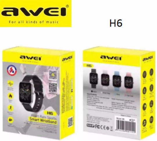 H6 Pro Aluminium Smartwatch with Heart Rate Monitor (Black) view 2