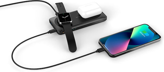 Veger MagMulti Wireless MagSafe Power Bank 10000mAh 15W with USB-A Port and USB-C Port Black vue 3