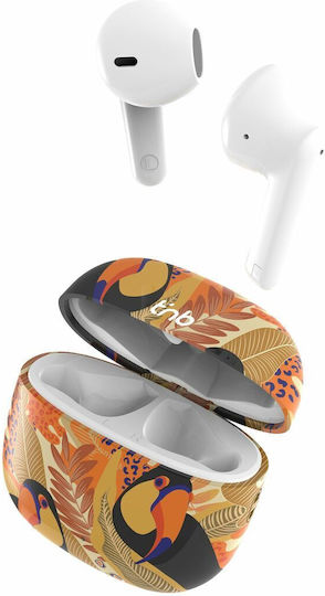 T'nB In-ear Bluetooth Handsfree Earphones with Charging Case Yellow Orange view 1