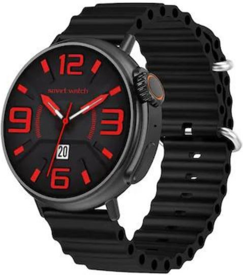 Ultra Sphere Smartwatch with Heart Rate Monitor (Black) vista 3