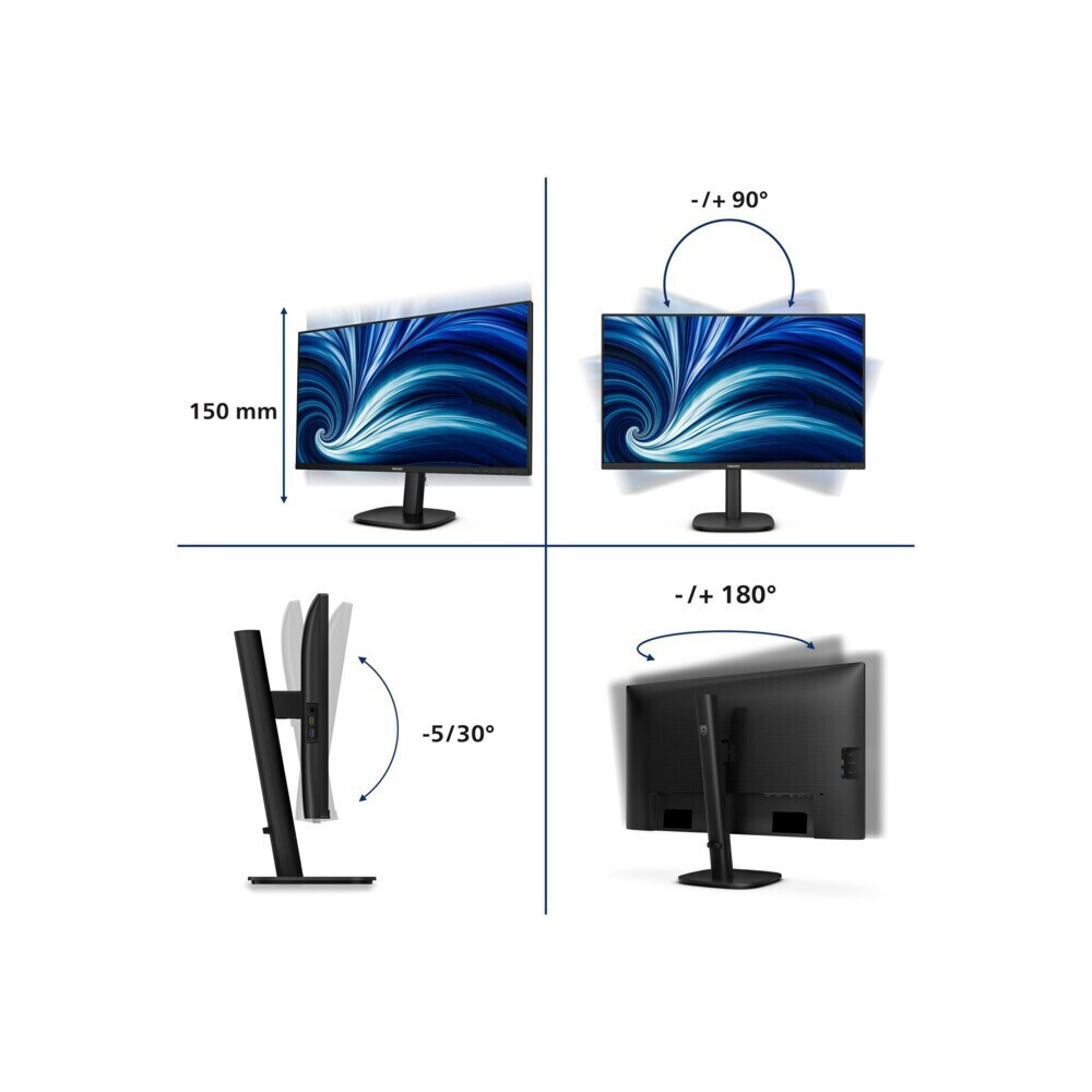 Philips 27B2N3500J/00 IPS Monitor 27" QHD 2560x1440 with Response Time 4ms GTG view 9
