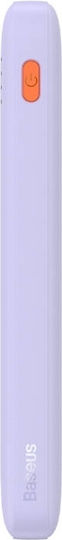 Baseus Airpow Power Bank 10000mAh 20W with USB-A Port and USB-C Port Power Delivery Purple view 7