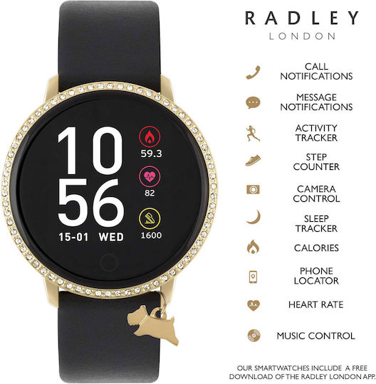 Radley London Smartwatch (Black with Charm Gold)