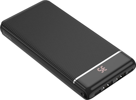 Hoco J59 Famous Power Bank 10000mAh with 2 USB-A Ports Black