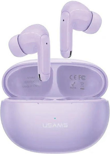 Usams X-Don Series Dual In-ear Bluetooth Handsfree Earphones with Charging Case Purple
