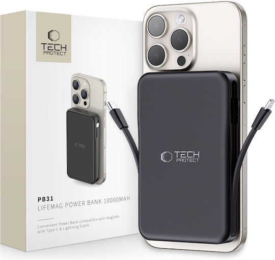 Tech-Protect PB31 Lifemag MagSafe Power Bank 10000mAh Black view 4
