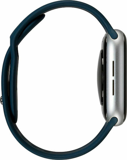 Apple Watch SE Aluminium 40mm Waterproof with Heart Rate Monitor (Silver with Abyss Blue Sport Band) view 5