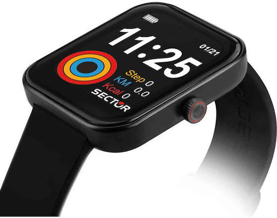 Sector S03 Gift Set Smartwatch with Heart Rate Monitor (Black Synthetic Strap) view 5