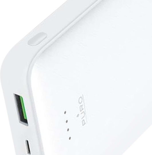 Puro Fast Charger Power Bank 20000mAh with 2 USB-A Ports and USB-C Port White view 6