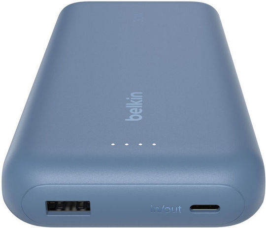 Belkin BoostCharge Power Bank 20000mAh 30W with USB-A Port and USB-C Port Power Delivery Blue view 6