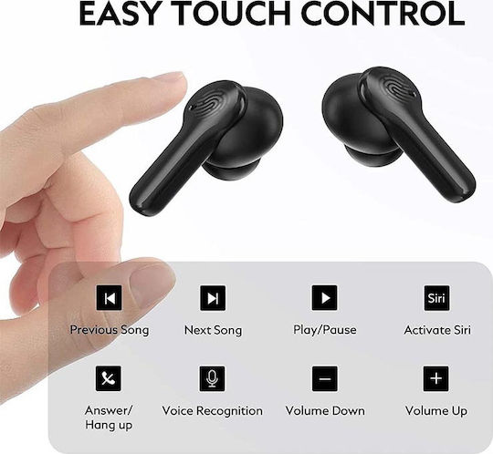 QCY T13 In-ear Bluetooth Handsfree Earphones with Sweat Resistance and Charging Case Black vista 4