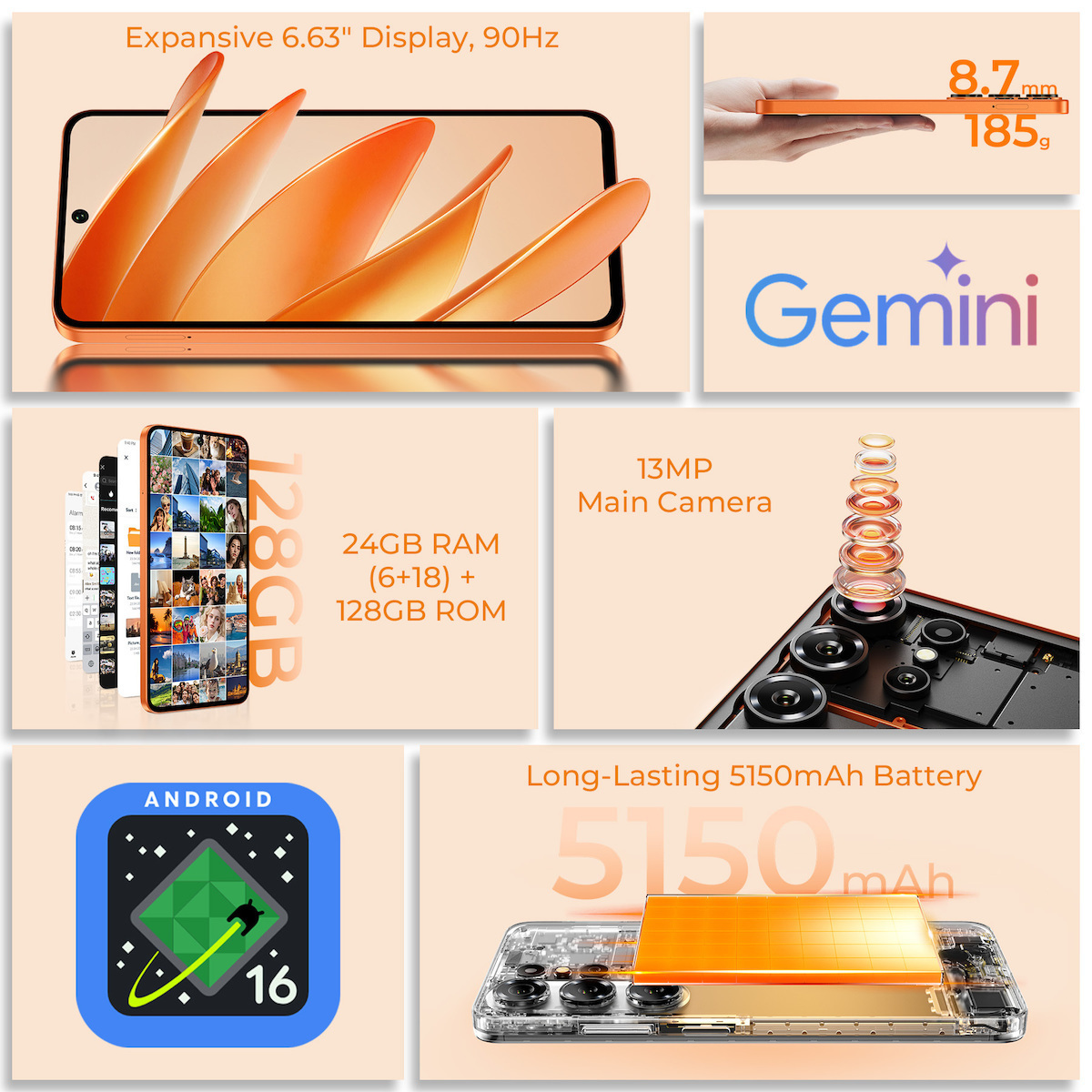 Oukitel C26 Dual SIM (6/128GB) Gold view 7