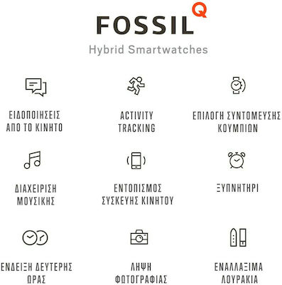 Fossil Q Machine Hybrid Stainless Steel 45mm Smartwatch (Black Stainless Steel) view 6