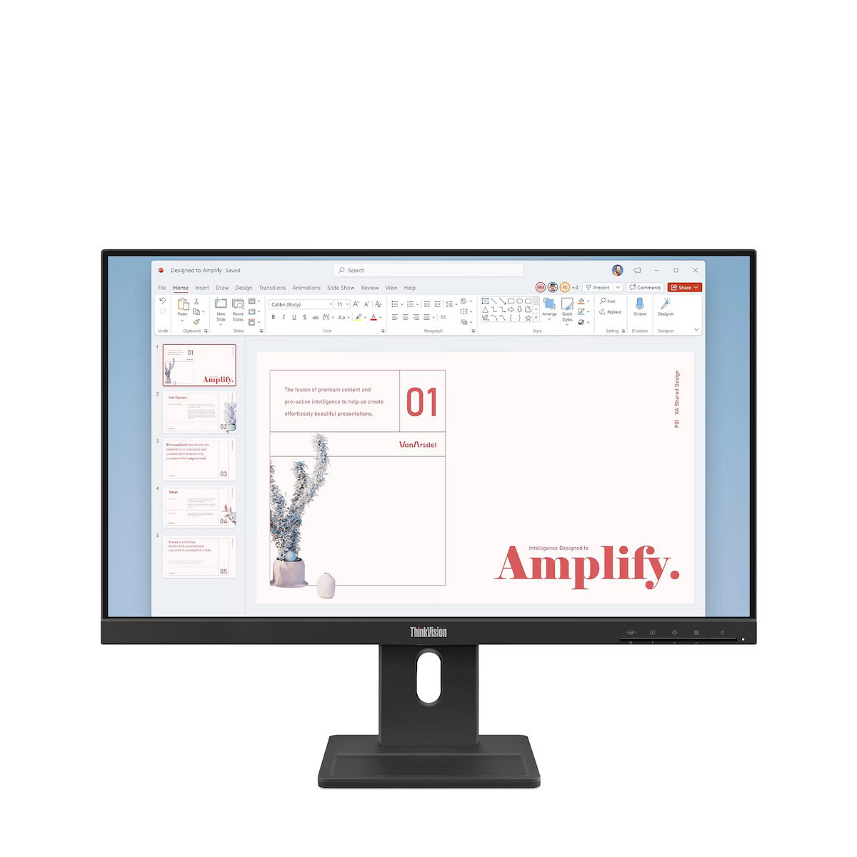 Lenovo ThinkVision E24-40 IPS Monitor 23.8" FHD 1920x1080 with Response Time 4ms GTG view 1