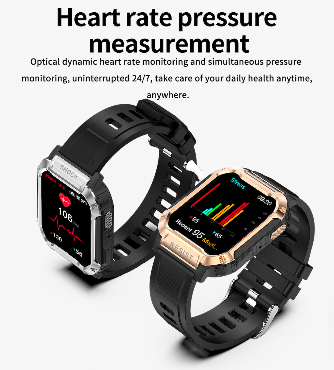 TaNK Aluminium Smartwatch with Heart Rate Monitor (Silver) view 8
