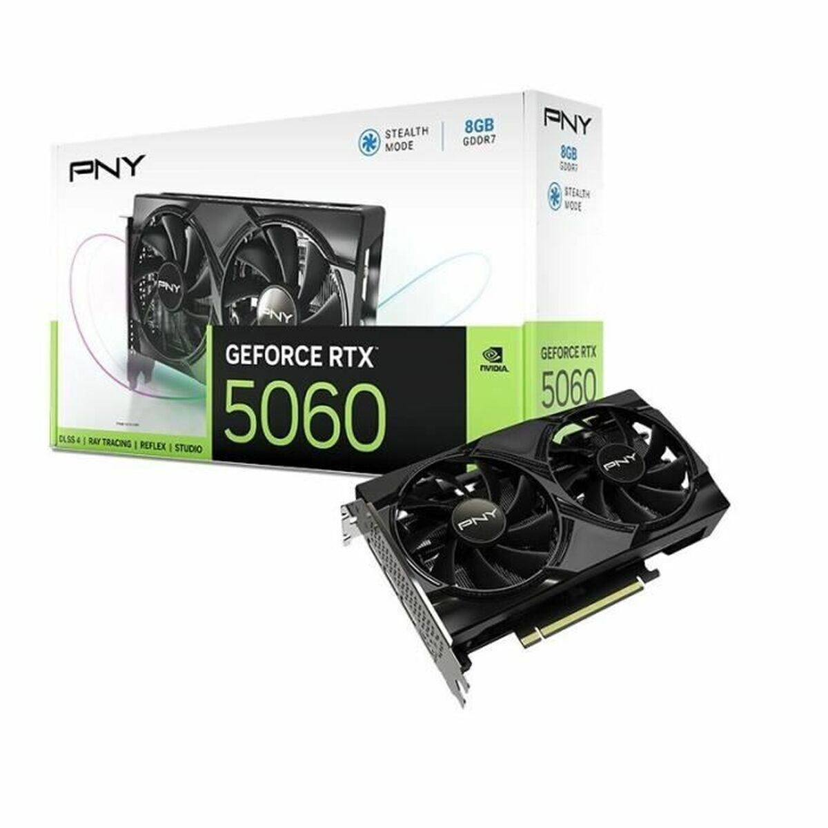 PNY GeForce RTX 5060 8GB GDDR7 Dual Fan Graphics Card VCG50608DFXPB1
