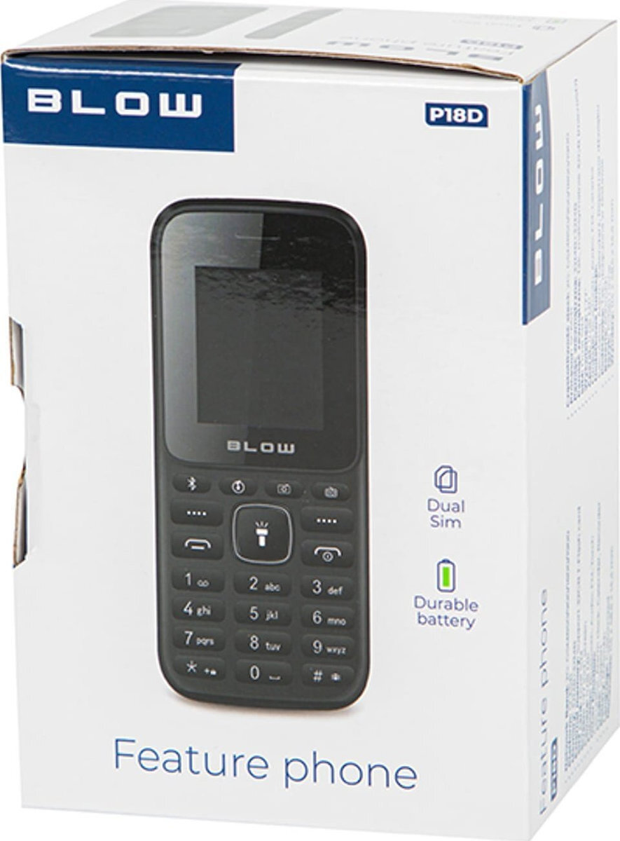 Blow P18D Dual SIM Mobile with Buttons Black view 3