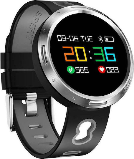 DAS.4 SL18 Stainless Steel 40mm Smartwatch with Heart Rate Monitor (Black) view 2