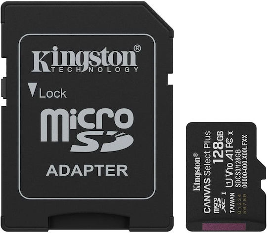Kingston Canvas Select Plus microSDHC 128GB U1 V10 A1 UHS-I 150MB/s with Adapter