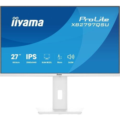Iiyama Prolite XB2797QSU-W1 IPS Monitor 27" QHD 2560x1440 White view 3