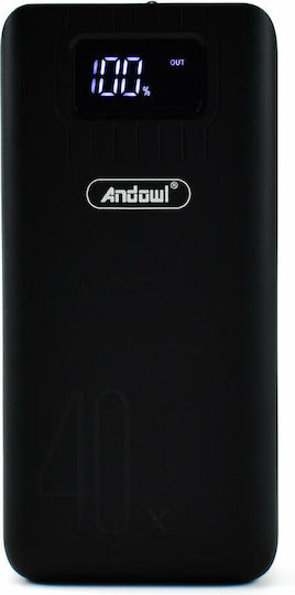 Andowl Q-CD701 Power Bank 40000mAh with 2 USB-A Ports Black
