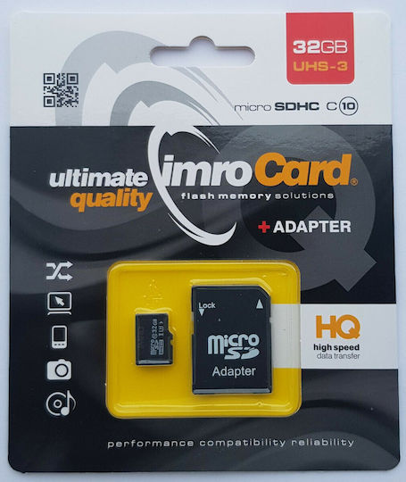 IMRO microSDHC 32GB U1 UHS-I with Adapter