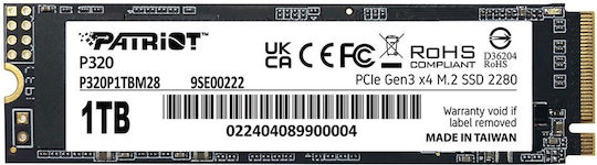 Patriot Viper P320 SSD 512GB M.2 Type with PCI Express 3.0 Connection P320P512GM28