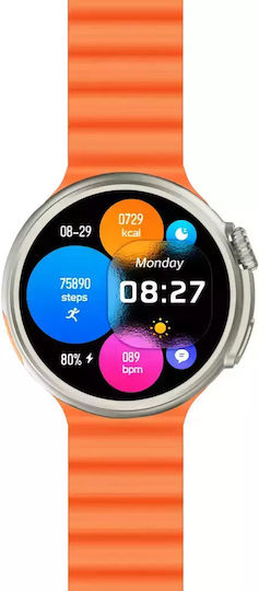 Yaxo Oxnard 50mm Smartwatch with Heart Rate Monitor (Orange) view 4