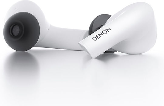 Denon AH-C830NCW In-ear Bluetooth Handsfree Earphones with Sweat Resistance and Charging Case White vue 3