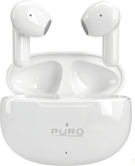 Puro Play 3 In-ear Bluetooth Handsfree Earphones with Charging Case White view 1