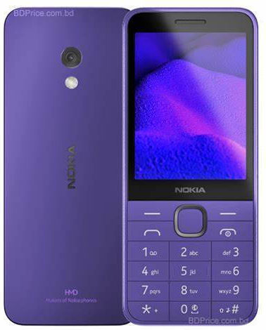 Nokia 235 4G (2024) Dual SIM Mobile with Buttons Purple view 2