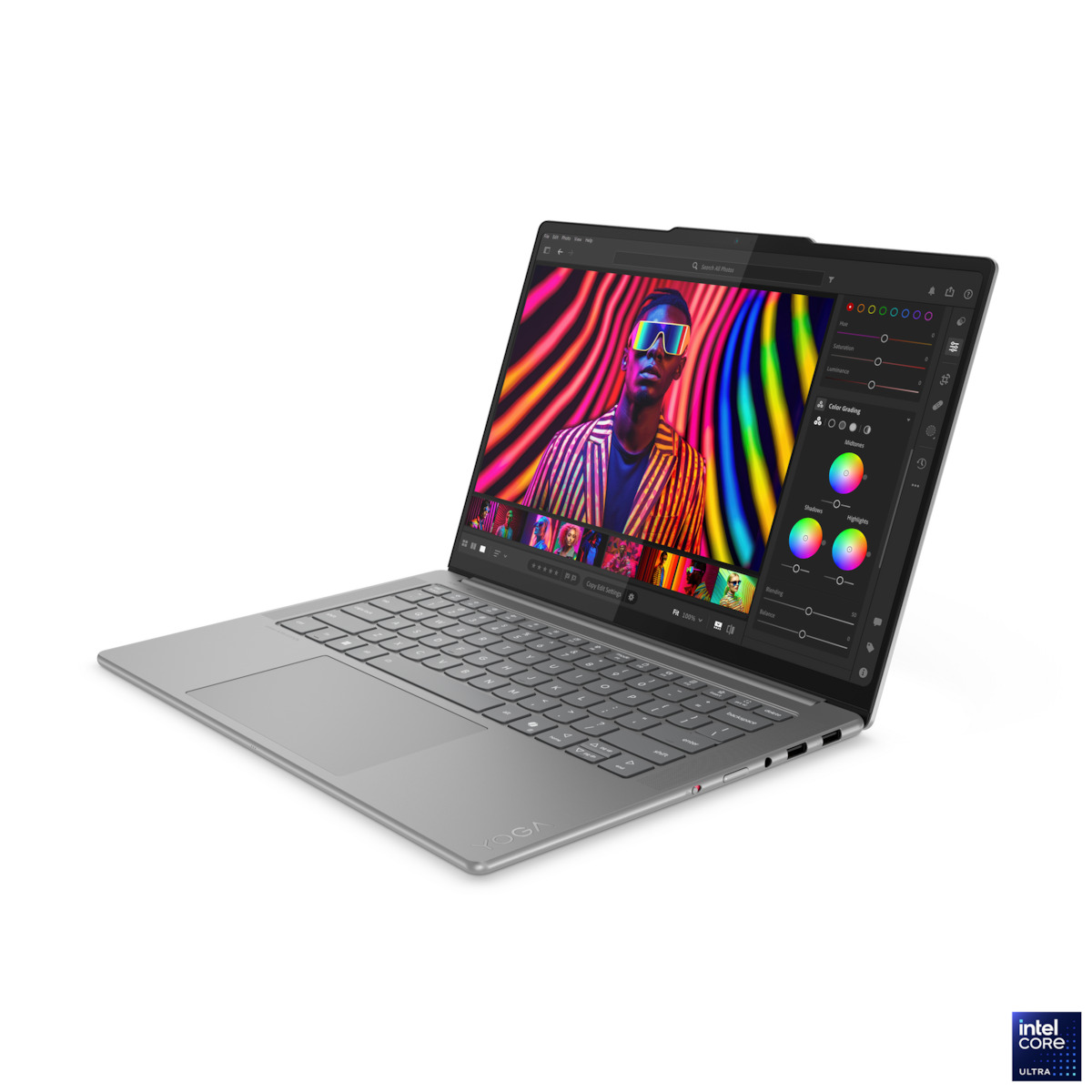Lenovo Yoga Pro 7 14IAH10 14.5" OLED Touchscreen 120Hz (Ultra 9-285H/32GB/1TB SSD/W11 Home) Luna Grey (GR Keyboard) Ansicht 2
