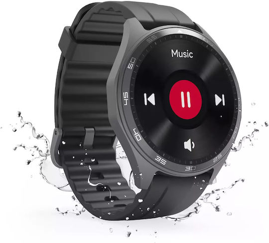 HAMA 7010 46mm Waterproof Smartwatch with Heart Rate Monitor (Black) view 8