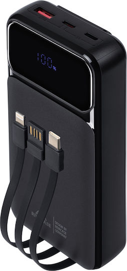 Rivacase VA2211 Power Bank 20000mAh 22.5W with USB-A Port and USB-C Port Black view 4