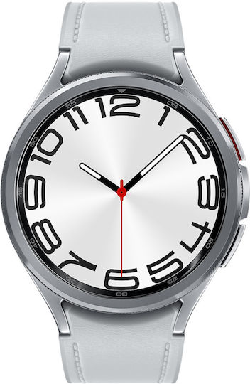 Samsung Galaxy Watch6 Classic LTE Stainless Steel 47mm Waterproof with eSIM and Heart Rate Monitor (Silver) view 1