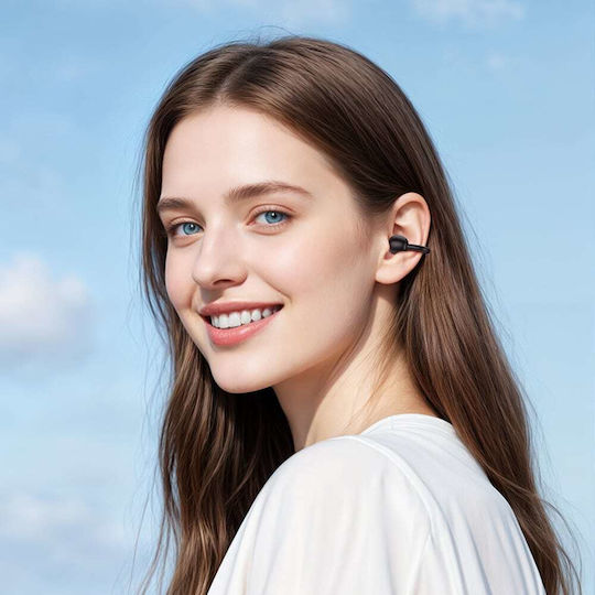 Borofone FQ14 Open Ear Bluetooth Handsfree Earphones with Charging Case Black view 4