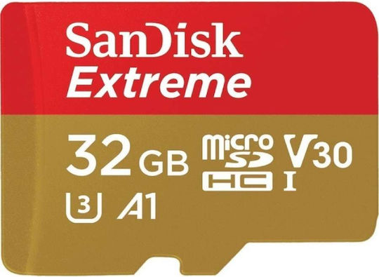 Sandisk Extreme microSDHC 32GB U3 V30 A1 UHS-I 100MB/s with Adapter