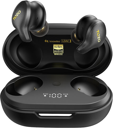 Tozo Golden X1 In-ear Bluetooth Handsfree Earphones with Sweat Resistance and Charging Case Black
