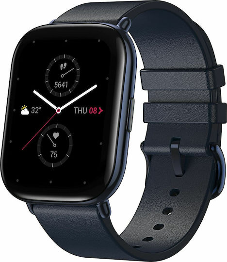 Zepp E Square Stainless Steel Waterproof Smartwatch with Heart Rate Monitor (Deep Sea Blue) view 3